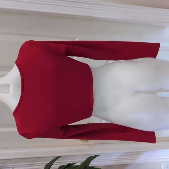 SHEIN PETITE Solid Plunging Neck Criss Cross Front Crop Top Size XS - Picture 5 of 7